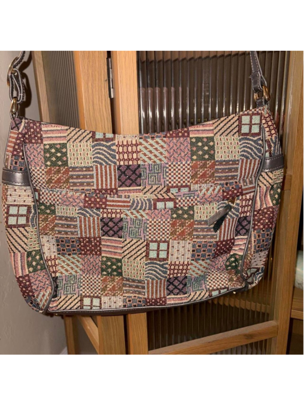 #Vintage #SAS sparkly Multicoloured patchwork crossbody bag